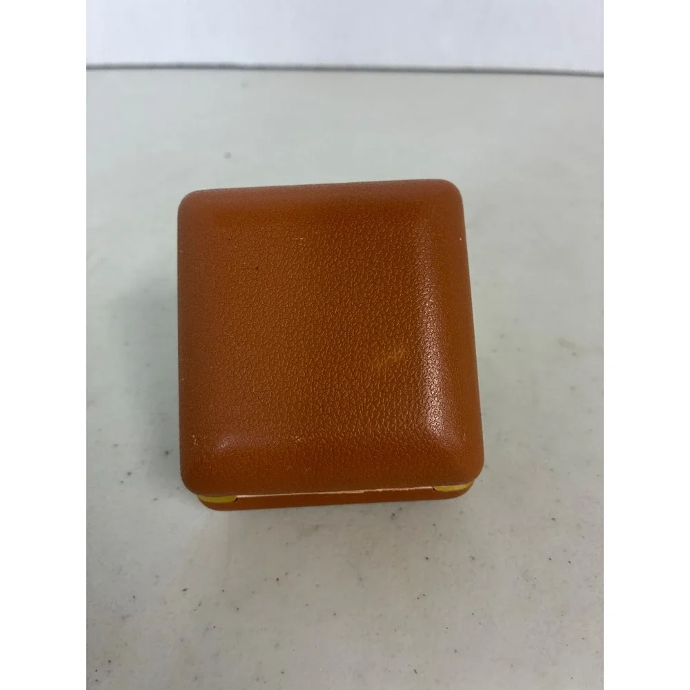Vintage Equity Travel Alarm Clock Brown Faux‎ Leather Folding Case Gold Tone MCM